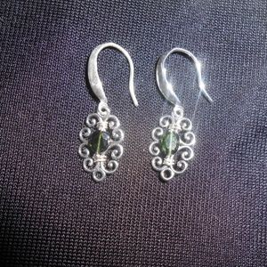 handmade 925 sterling silver green tourmaline